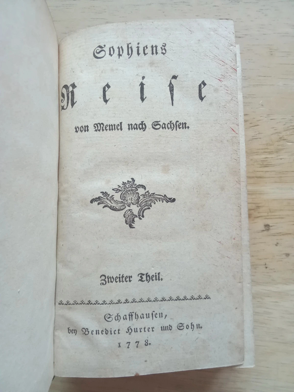Reise von Memel nach Sachsen, by Sophiens (1778)
